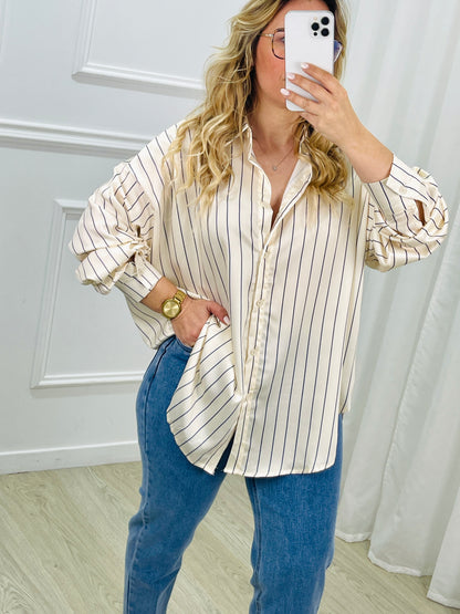 CAMISA CETIM STRIPES MOCHY