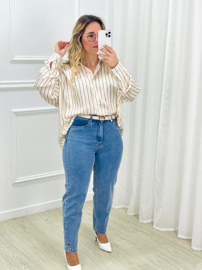 CAMISA CETIM STRIPES MOCHY