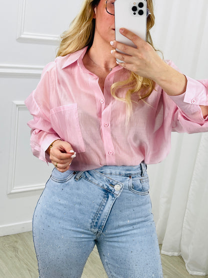 CAMISA ORGANZA ROSA MOCHY