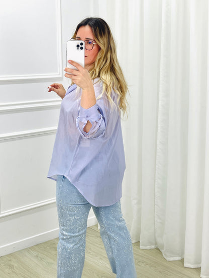CAMISA ORGANZA LILÁS MOCHY