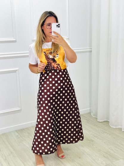 CONJUNTO TSHIRT E SAIA PINTAS