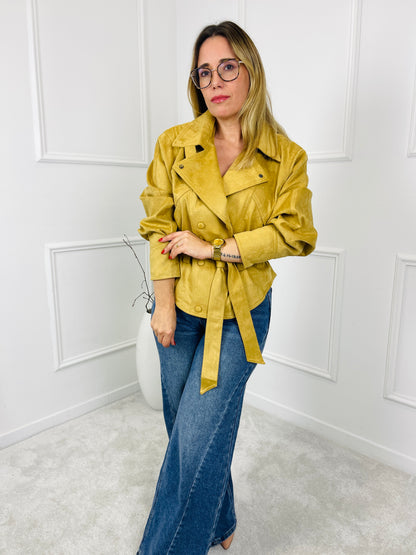CASACO CAMURÇA AMARELO