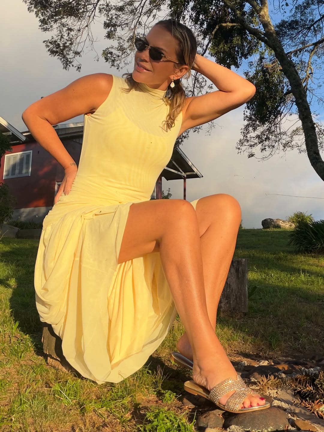 CHINELO DOURADO BRILHO VIZZANO