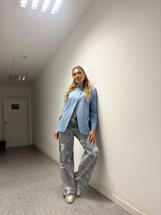 CALÇA WIDE LEG FLORAL